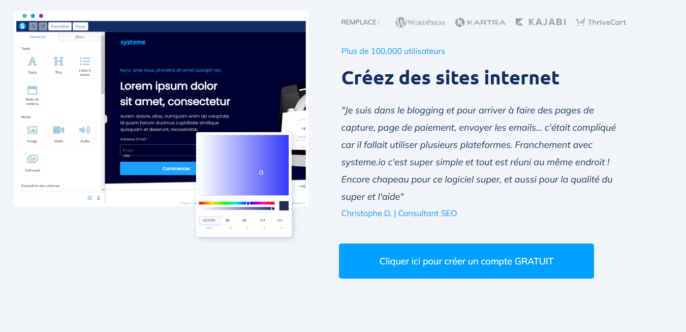 Testez gratuitement systeme.io